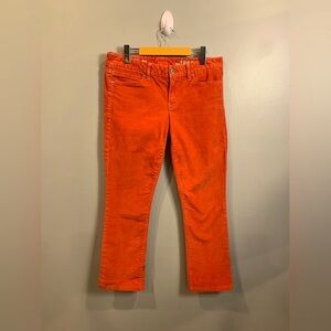 GAP Orange Corduroy Pants Straight-Leg Design